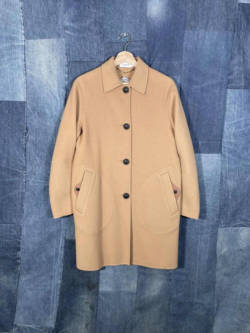 Coach Tan Wool Coat size S/M